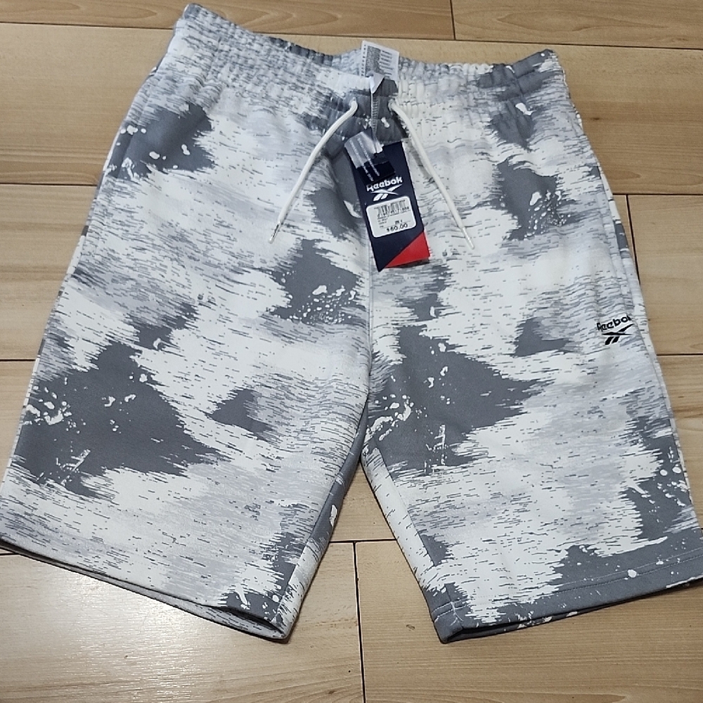 Reebok Gray and White Patterned Shorts
